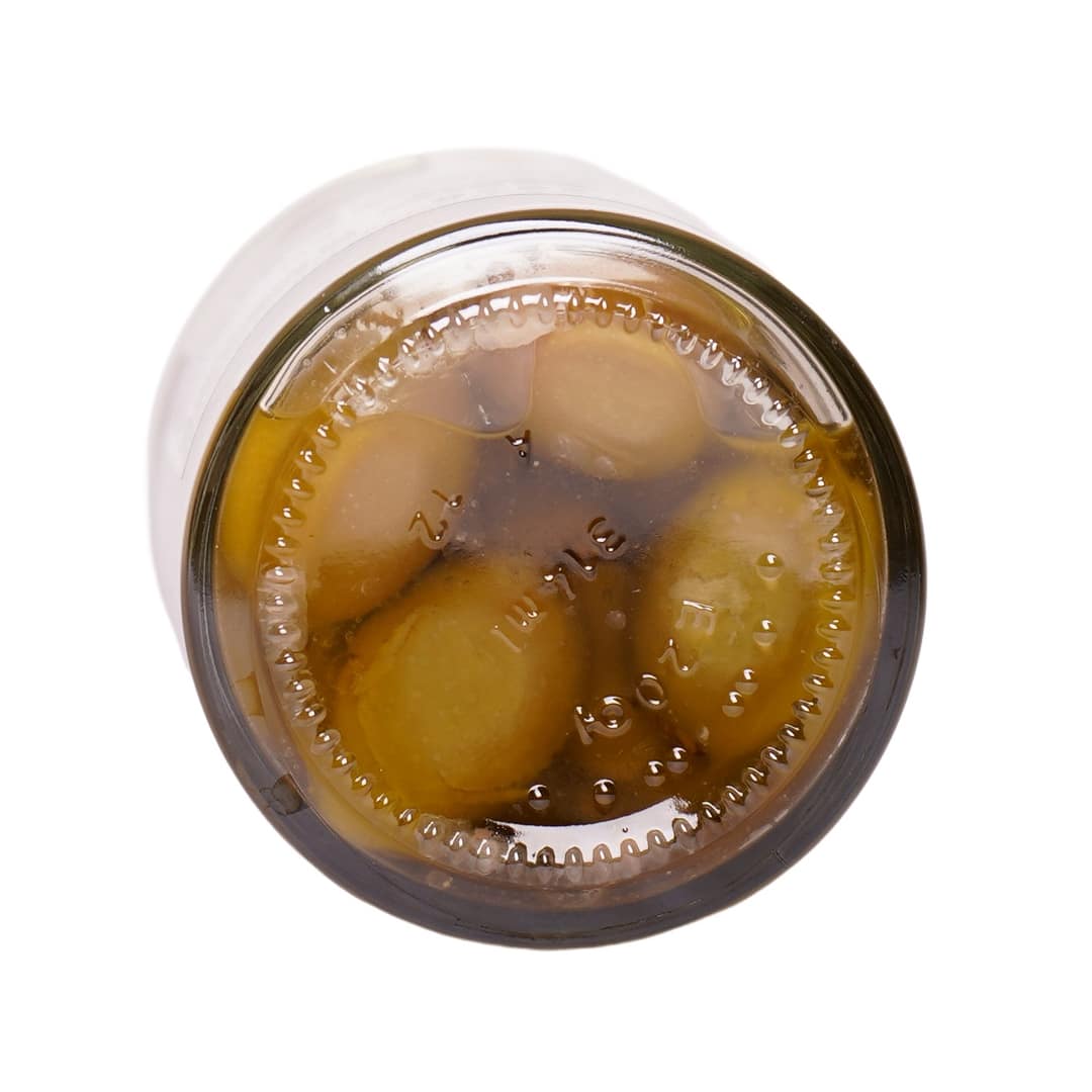 Olive verdi farcite con Pistacchi in olio extravergine d'oliva - Vaso da ml. 314 - produzione artigianale Conserve Conti - immagine 2