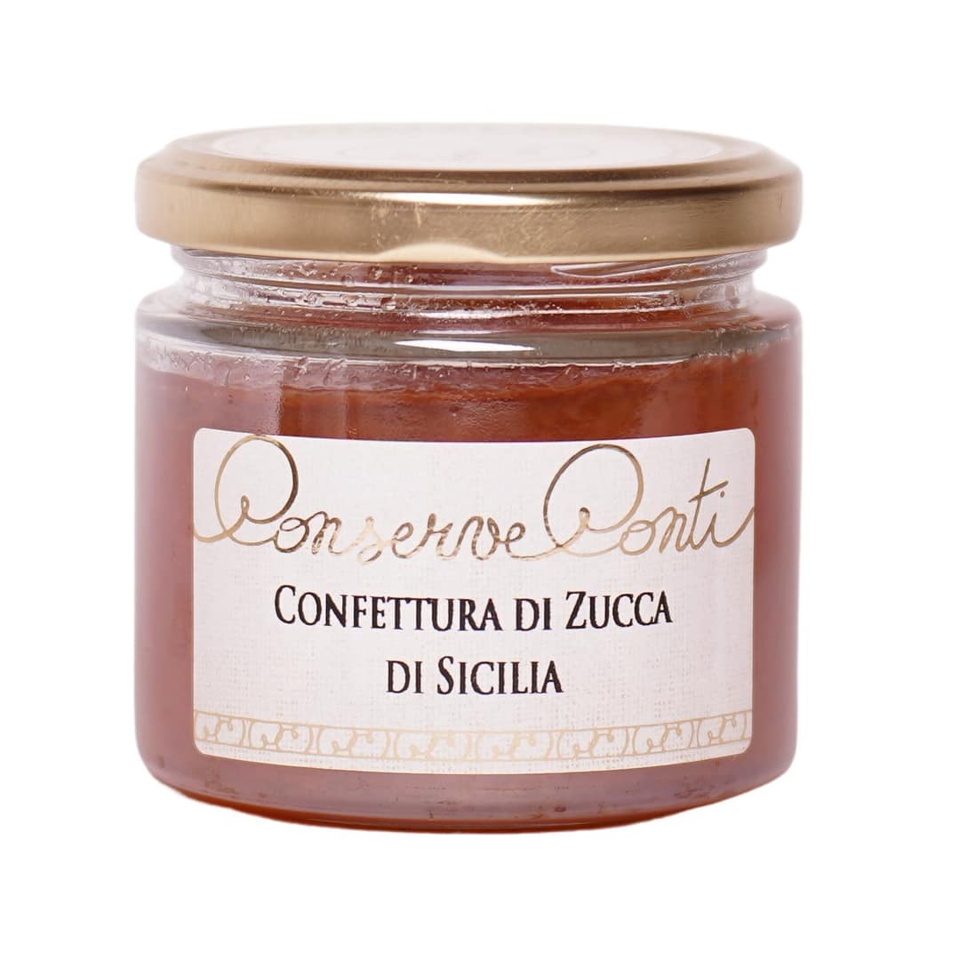 Confettura di zucca di Sicilia - vaso da ml. 212 produzione artigianale Conserve Conti