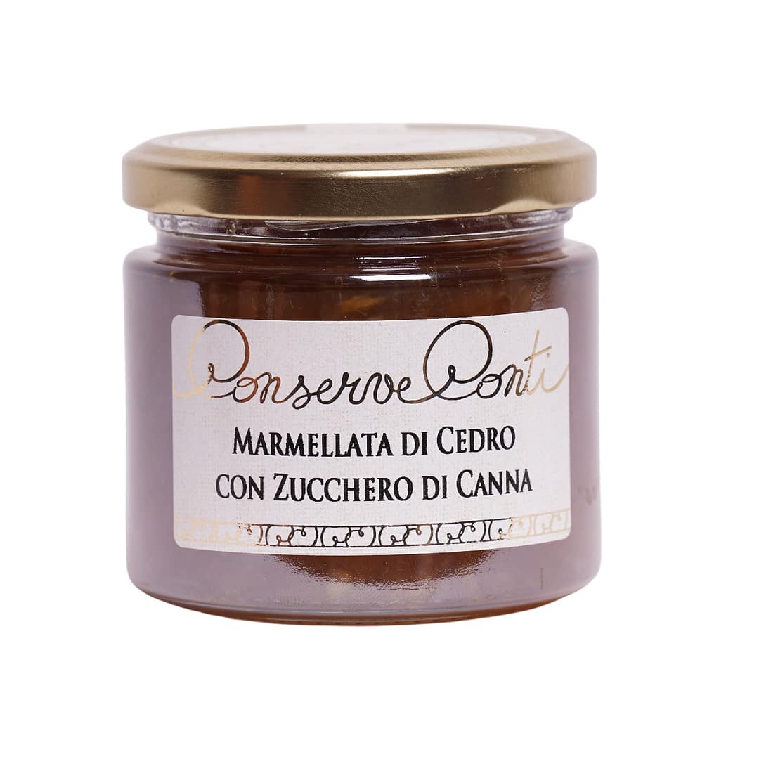 Marmellata di Cedro con Zucchero di Canna - Vaso da ml. 212 - produzione artigianale siciliana Conserve Conti