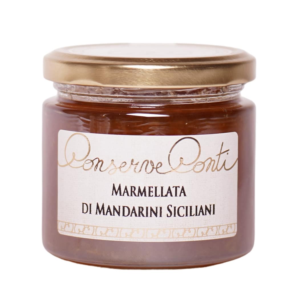 Marmellata di Mandarini siciliani - Vaso da ml. 212 - produzione artigianale siciliana Conserve Conti