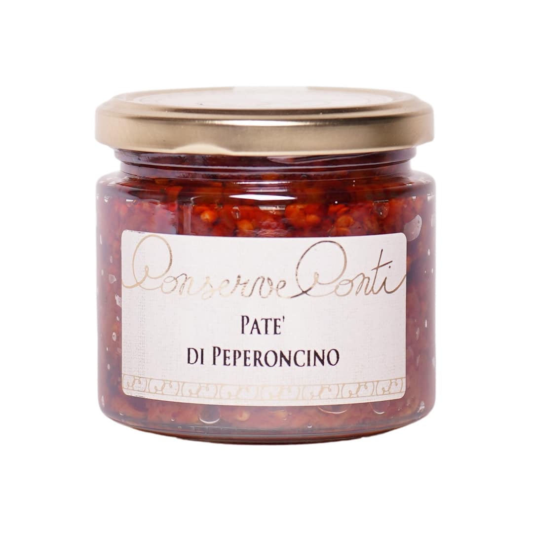 Patè di peperoncino in olio extravergine d'oliva - Vaso da ml. 212 - produzione artigianale Conserve Conti