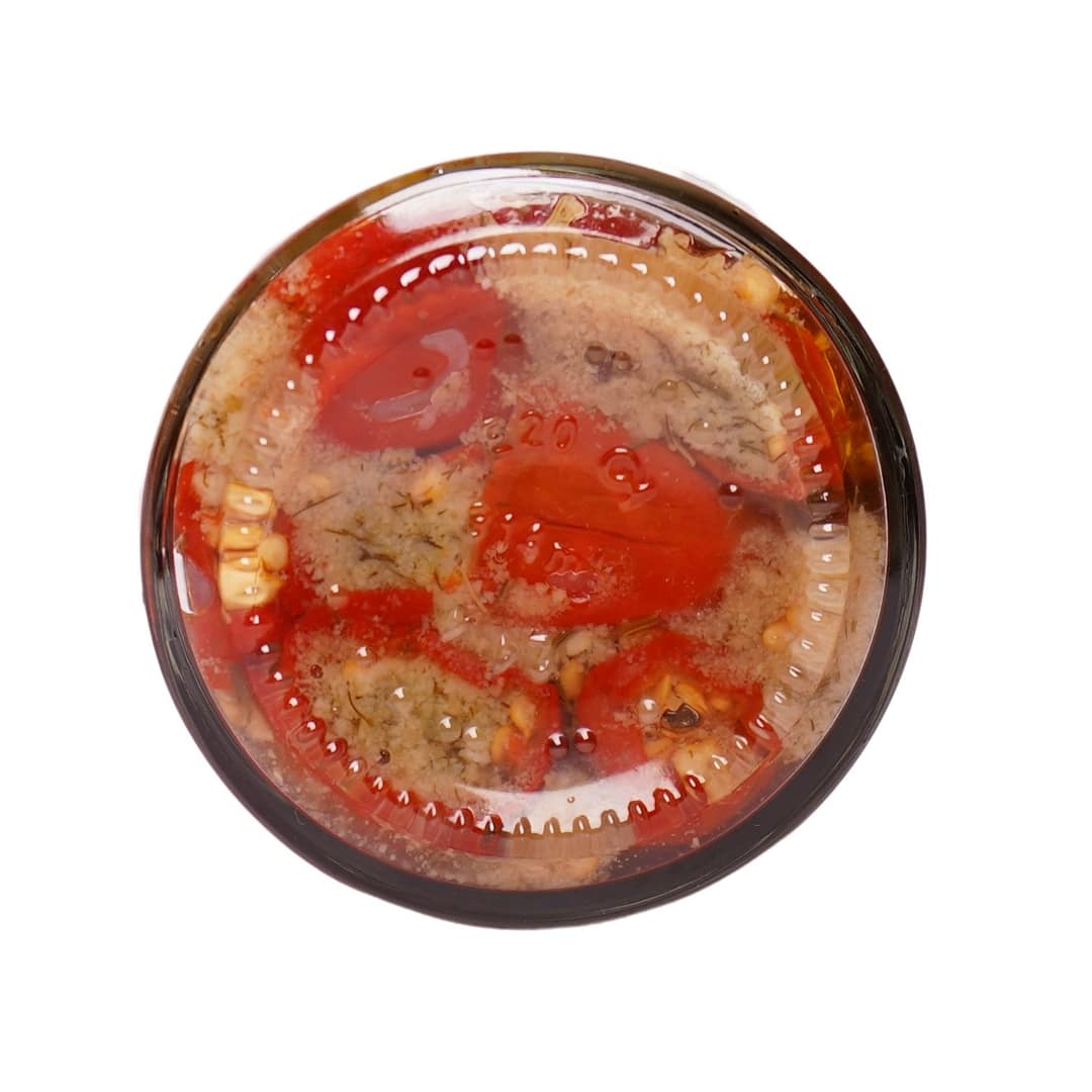 Peperoncini ripieni al finocchietto selvatico in olio extravergine d'oliva - Vaso da ml. 314 - produzione artigianale Conserve Conti - immagine 2