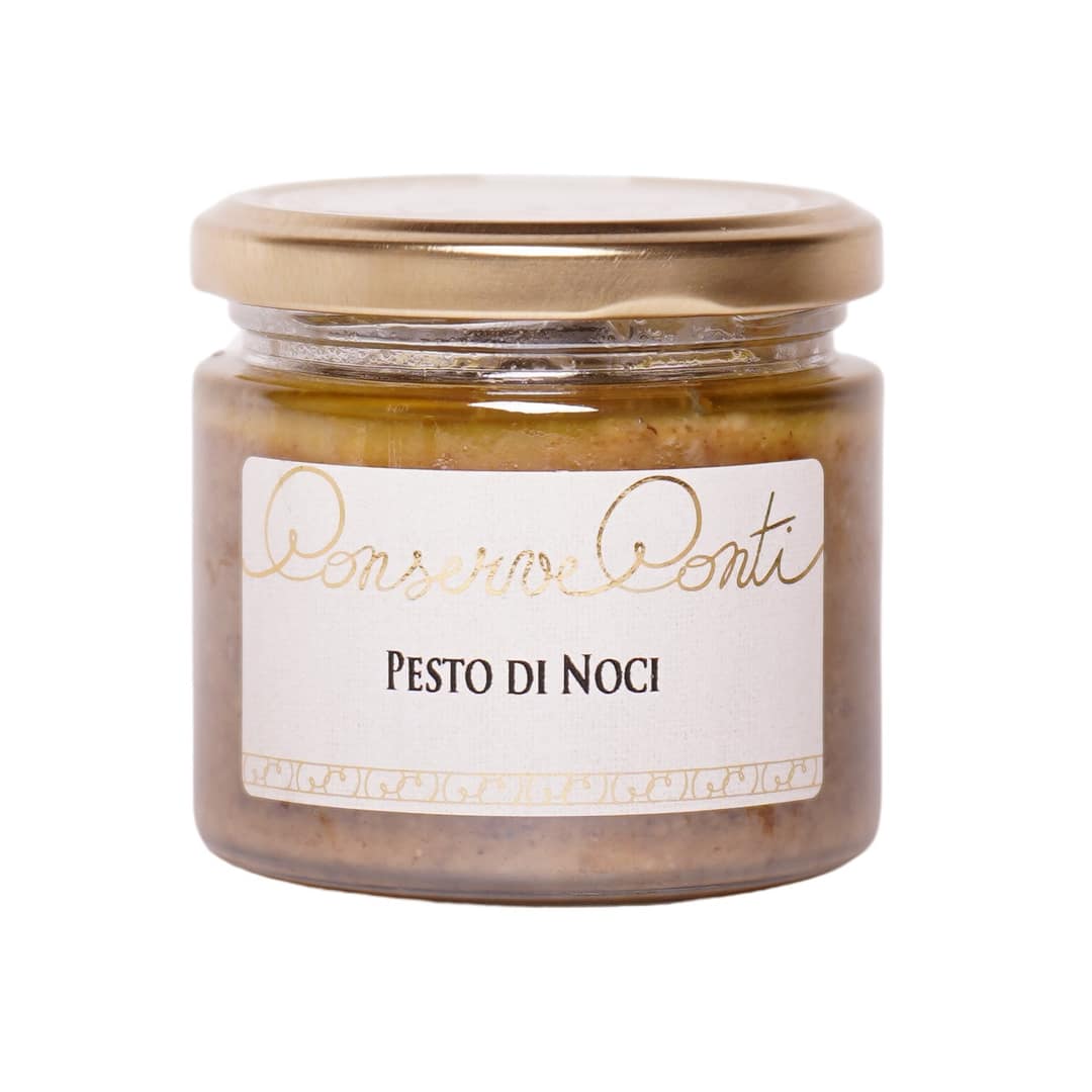 Pesto di noci in olio extravergine d'oliva - Vaso da ml. 212 - produzione artigianale Conserve Conti