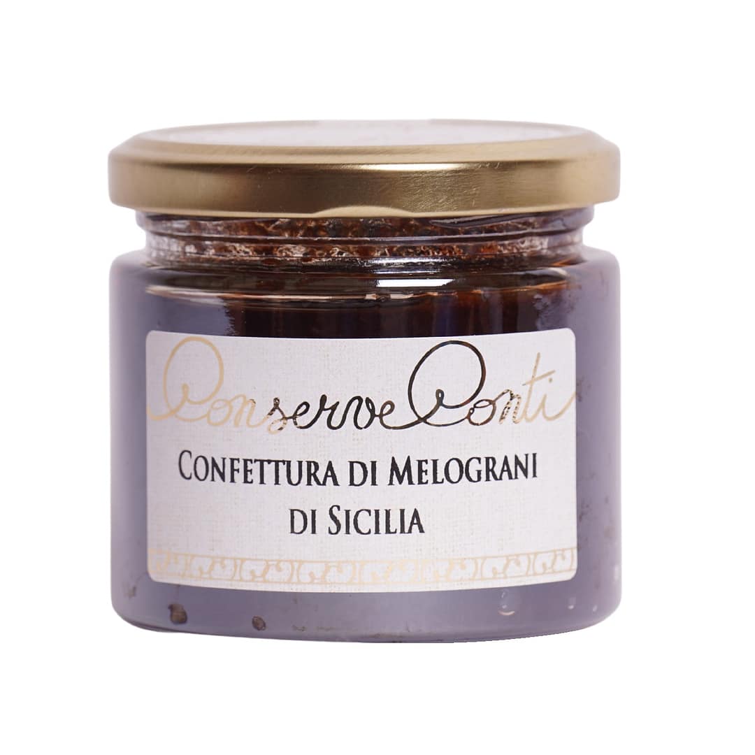 Confettura di Melograni di Sicilia - Vaso da ml. 212 - produzione artigianale Conserve Conti