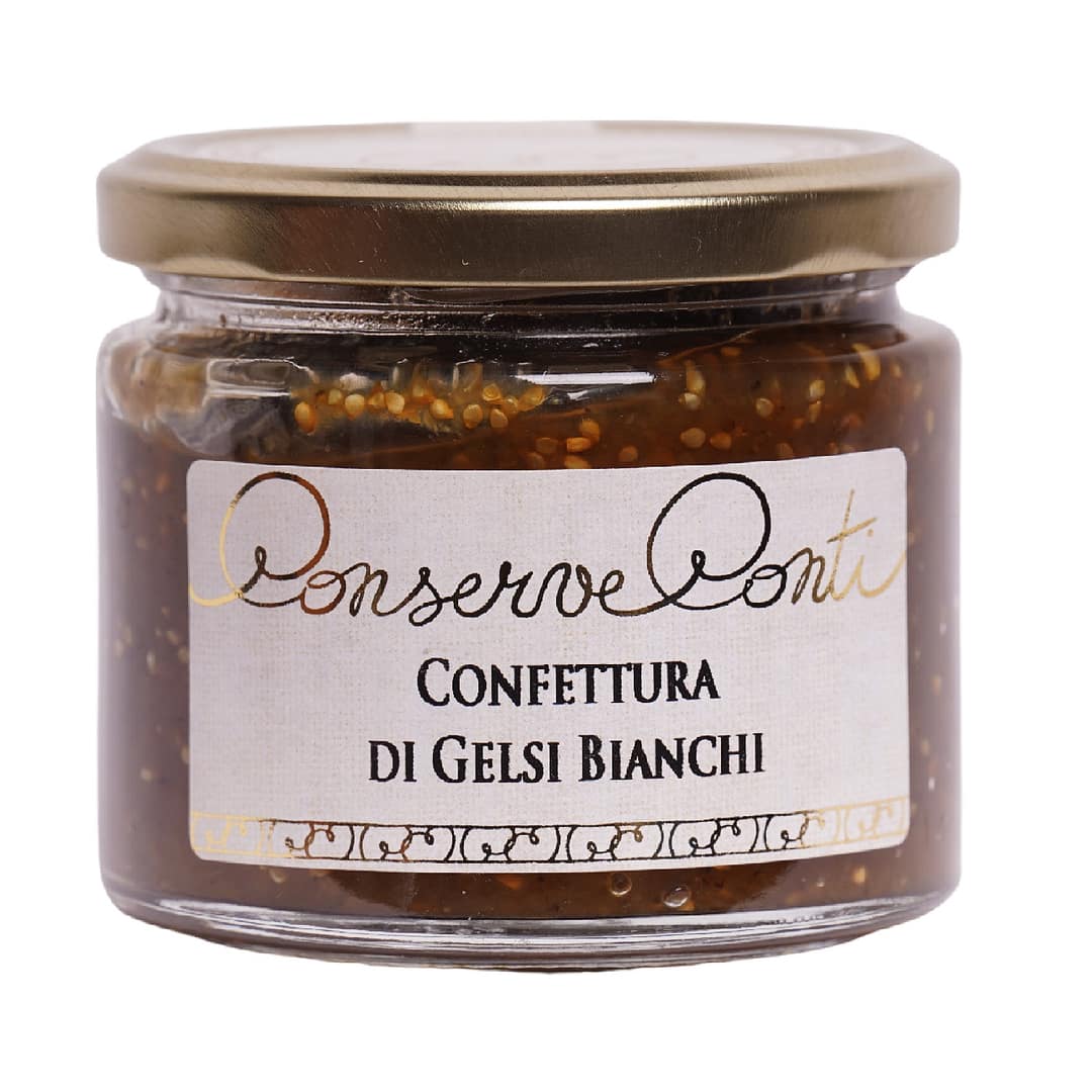 Confettura di Gelsi bianchi - Vaso da ml. 212 - produzione artigianale Conserve Conti