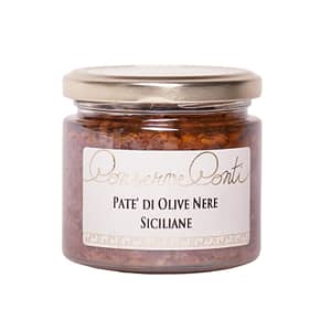 Patè di olive nere in olio extravergine d'oliva - Vaso da ml. 212 - produzione artigianale Conserve Conti