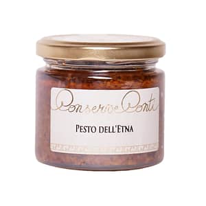 Pesto dell'Etna in olio extravergine d'oliva - Vaso da ml. 212 - ricetta tipica siciliana - produzione artigianale Conserve Conti