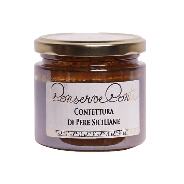 Confettura di pere siciliane - vaso da ml. 212 produzione artigianale Conserve Conti