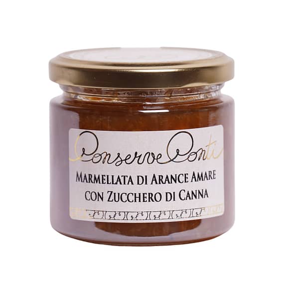 Marmellata di arance amare con zucchero di canna - Vaso da ml. 212 - produzione artigianale siciliana Conserve Conti