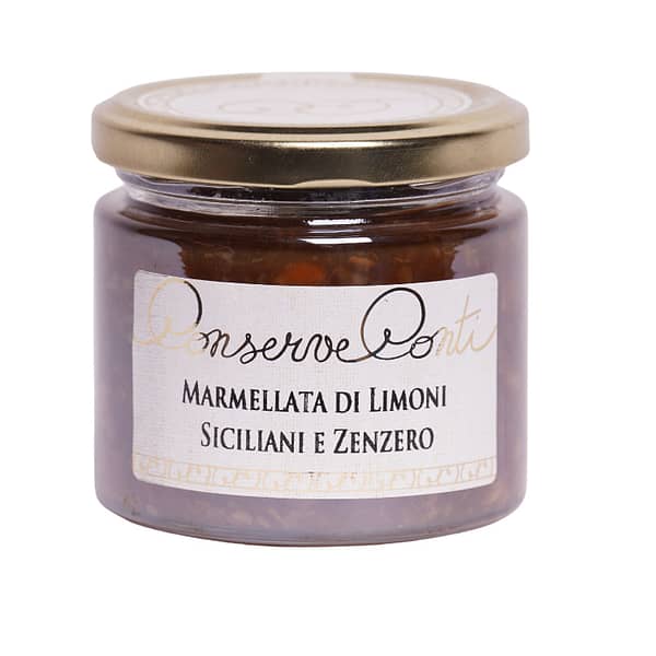 Marmellata di Limoni e Zenzero - Vaso da ml. 212 - produzione artigianale siciliana Conserve Conti
