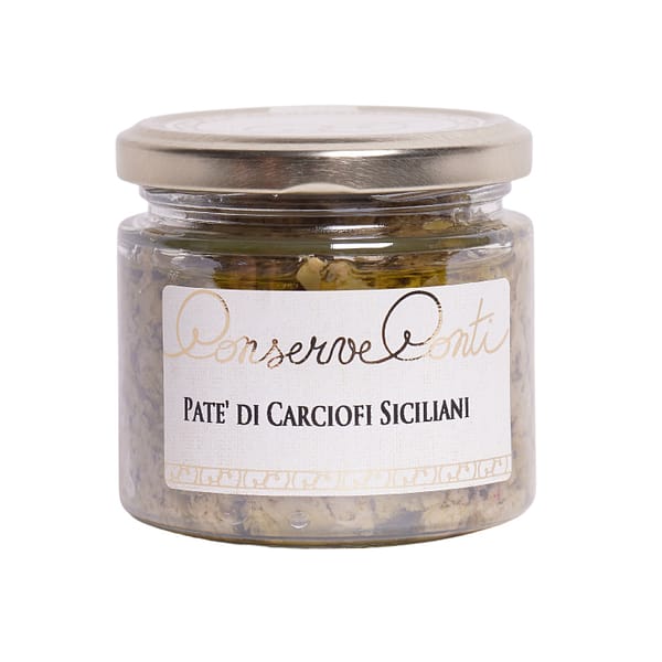 Pate' di carciofi siciliani in olio extravergine d’oliva Vaso da ml. 212 produzione artigianale Conserve Conti