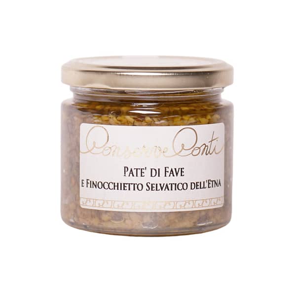 Patè di Fave e Finocchietto selvatico dell'Etna in Olio Extravergine d'Oliva Vaso da ml. 212 - produzione artigianale Conserve Conti