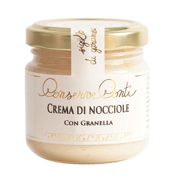 Crema dolce di Nocciole con granella - Vaso da ml. 106 - produzione artigianale Conserve Conti