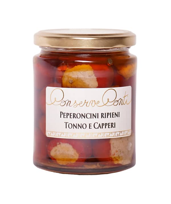 Peperoncini ripieni di tonno e capperi