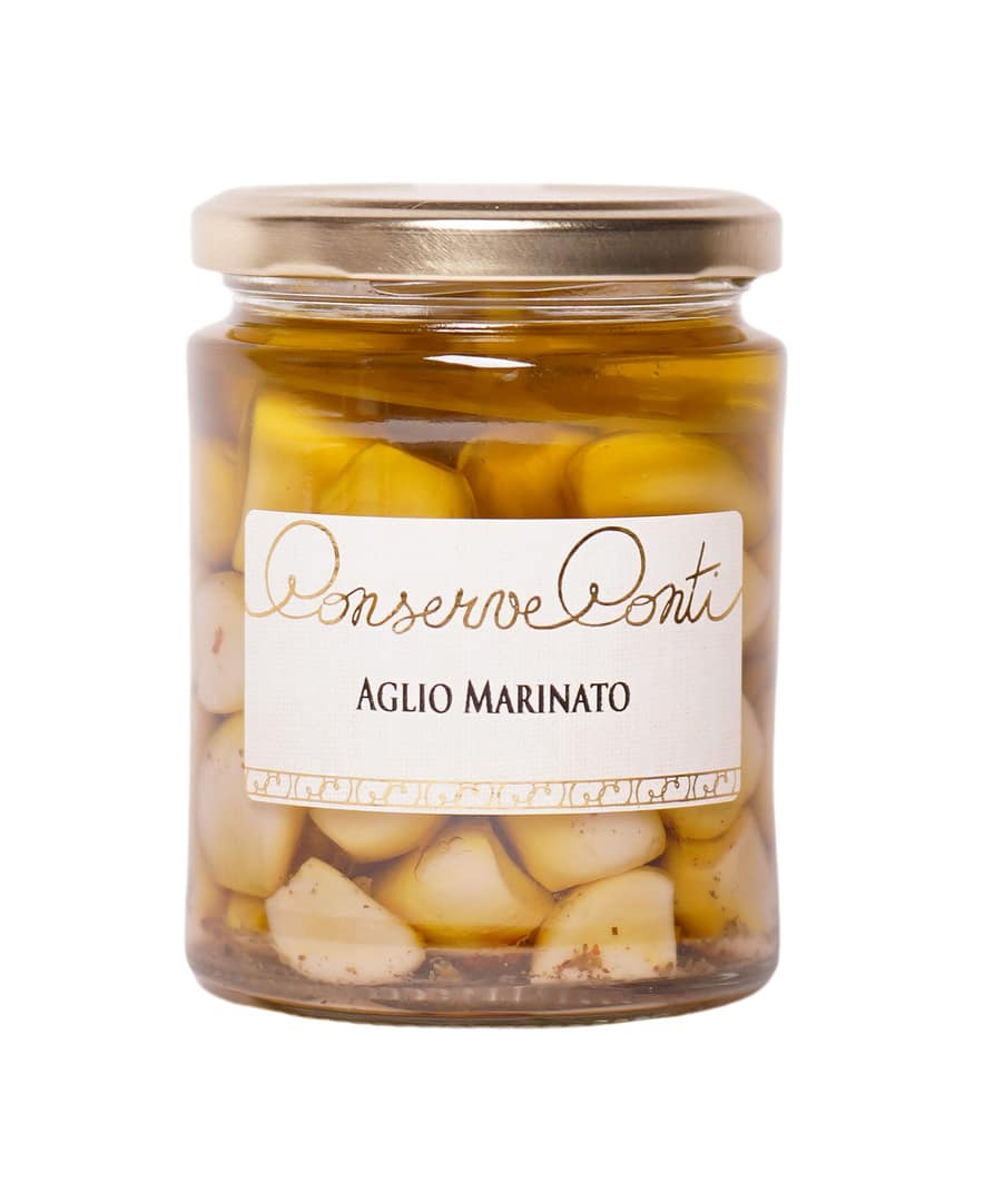 Aglio marinato in olio Evo